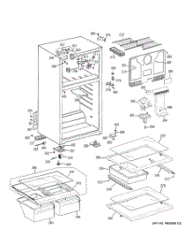 02 - Cabinet parts for Ge Refrigerator GTS17GBBHRWW from AppliancePartsPros.com
