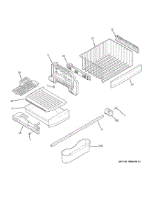 03 - Freezer Shelves parts for Ge Refrigerator PDCS1NCZALSS from AppliancePartsPros.com
