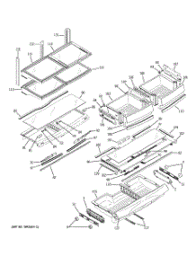 05 - Fresh Food Shelves parts for Ge Refrigerator PFCF1NFZBWW from AppliancePartsPros.com