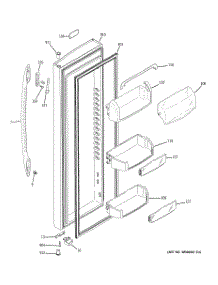 02 - Fresh Food Door parts for Ge Refrigerator PSHF6MGZBEBB from AppliancePartsPros.com