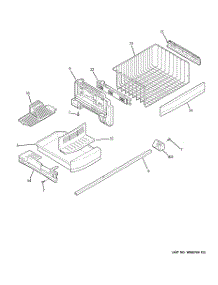03 - Freezer Shelves parts for Ge Refrigerator PFSE5NJZADSS from AppliancePartsPros.com