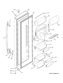 03 - Fresh Food Door parts for Ge Refrigerator PSHF6YGZBEWW from AppliancePartsPros.com