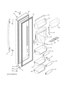 04 - Fresh Food Door parts for Ge Refrigerator PSHW6YGZBESS from AppliancePartsPros.com