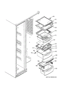08 - Fresh Food Shelves parts for Ge Refrigerator PSHS9PGZBCSS from AppliancePartsPros.com