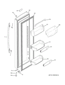 02 - Fresh Food Door parts for Ge Refrigerator PSHS6MGZBESS from AppliancePartsPros.com