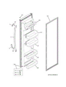02 - Fresh Food Door parts for Ge Refrigerator GSL22JFZBLB from AppliancePartsPros.com