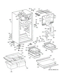 02 - Cabinet parts for Ge Refrigerator GTT18HBT2RCC from AppliancePartsPros.com