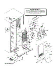 04 - Freezer Section parts for Ge Refrigerator PHE25PGTBFBB from AppliancePartsPros.com