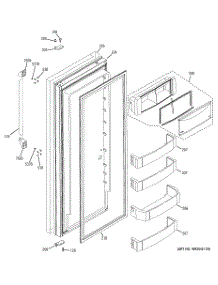 03 - Fresh Food Door parts for Ge Refrigerator ZSEP480DYBSS from AppliancePartsPros.com