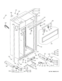 10 - Case Parts parts for Ge Refrigerator ZISB360DXB from AppliancePartsPros.com