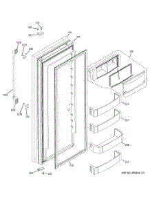 03 - Fresh Food Door parts for Ge Refrigerator ZISP480DXBSS from AppliancePartsPros.com