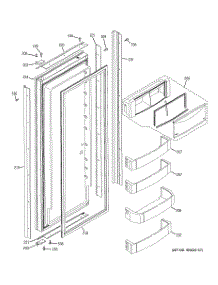 03 - Fresh Food Door parts for Ge Refrigerator ZSEB420NYB from AppliancePartsPros.com