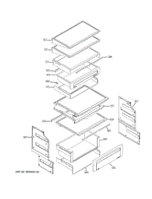 08 - Fresh Food Shelves parts for Ge Refrigerator ZSEB420DYB from AppliancePartsPros.com