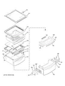 08 - Fresh Food Shelves parts for Ge Refrigerator GSE29KGYBCWW from AppliancePartsPros.com