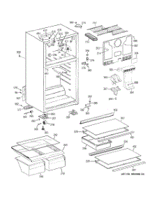 02 - Cabinet parts for Ge Refrigerator GTH17GBT2RWW from AppliancePartsPros.com