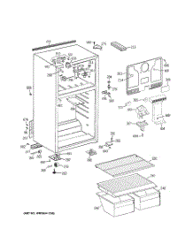 02 - Cabinet parts for Ge Refrigerator GTE16BBSNRWW from AppliancePartsPros.com