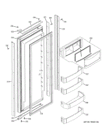 03 - Fresh Food Door parts for Ge Refrigerator ZISW420DXB from AppliancePartsPros.com