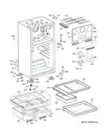 02 - Cabinet parts for Ge Refrigerator GTH17JBX2RBB from AppliancePartsPros.com