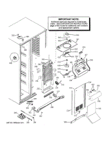 04 - Freezer Section parts for Ge Refrigerator PHE25TGXBFBB from AppliancePartsPros.com