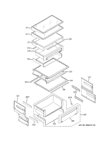 08 - Fresh Food Shelves parts for Ge Refrigerator ZISW360DXB from AppliancePartsPros.com