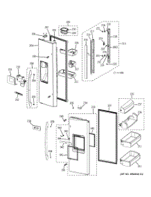 02 - Fresh Food Doors parts for Ge Refrigerator PFSS6SMXESS from AppliancePartsPros.com