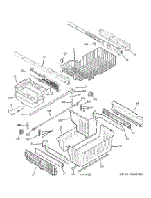 04 - Freezer Shelves parts for Ge Refrigerator ZFGP21HZASS from AppliancePartsPros.com