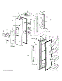 02 - Fresh Food Doors parts for Ge Refrigerator PFSF6PKXEBB from AppliancePartsPros.com