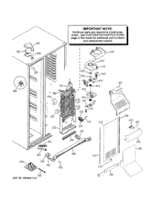 03 - Freezer Section parts for Ge Refrigerator GSS23QGTMBB from AppliancePartsPros.com