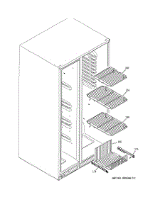 05 - Freezer Shelves parts for Ge Refrigerator GSS23QGTMBB from AppliancePartsPros.com