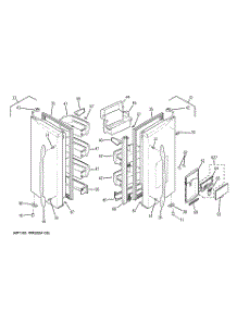 02 - Fresh Food Doors parts for Ge Refrigerator PGSS5PJZASS from AppliancePartsPros.com
