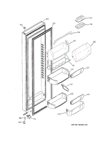 03 - Fresh Food Door parts for Ge Refrigerator ZHE25NGWAFNB from AppliancePartsPros.com