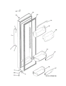 02 - Fresh Food Door parts for Ge Refrigerator LSHF6LGZBCWW from AppliancePartsPros.com