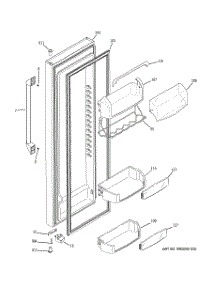 04 - Fresh Food Door parts for Ge Refrigerator CSHS6UGZBSS from AppliancePartsPros.com