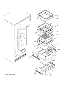 07 - Fresh Food Shelves parts for Ge Refrigerator GSF25IGZBBB from AppliancePartsPros.com
