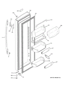 02 - Fresh Food Door parts for Ge Refrigerator PSSF3RGZBWW from AppliancePartsPros.com