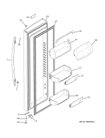 02 - Fresh Food Door parts for Ge Refrigerator PSHS6PGZBESS from AppliancePartsPros.com