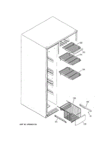 05 - Freezer Shelves parts for Ge Refrigerator GSHS3KGZBCSS from AppliancePartsPros.com