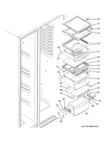 08 - Fresh Food Shelves parts for Ge Refrigerator PSSF3RGZBCC from AppliancePartsPros.com