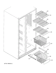 05 - Freezer Shelves parts for Ge Refrigerator PSHF6PGZBEBB from AppliancePartsPros.com