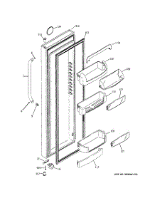 02 - Fresh Food Door parts for Ge Refrigerator GCU21XGYAFBB from AppliancePartsPros.com