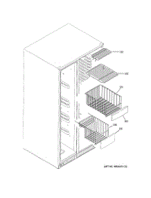 05 - Freezer Shelves parts for Ge Refrigerator GCU21XGYAFBB from AppliancePartsPros.com