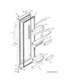02 - Fresh Food Door parts for Ge Refrigerator GCE21LGYBFWW from AppliancePartsPros.com