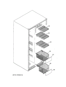 05 - Freezer Shelves parts for Ge Refrigerator GCE21XGYBFLS from AppliancePartsPros.com