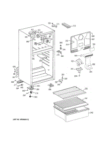 02 - Cabinet parts for Ge Refrigerator GTH18ABTZRWW from AppliancePartsPros.com