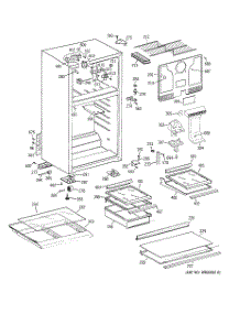 02 - Cabinet parts for Ge Refrigerator GTH18EBTZRBB from AppliancePartsPros.com