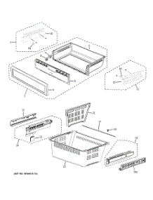 04 - Freezer Shelves parts for Ge Refrigerator GFSF6KKYCBB from AppliancePartsPros.com