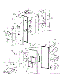 02 - Fresh Food Door parts for Ge Refrigerator PFSS6SMXDSS from AppliancePartsPros.com
