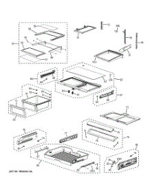 07 - Fresh Food Shelves parts for Ge Refrigerator PFSF6PKXDBB from AppliancePartsPros.com