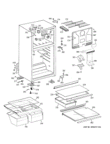 02 - Cabinet parts for Ge Refrigerator GTS16GBSFRWW from AppliancePartsPros.com