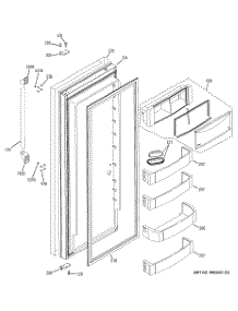 03 - Fresh Food Door parts for Ge Refrigerator ZISP480DTBSS from AppliancePartsPros.com